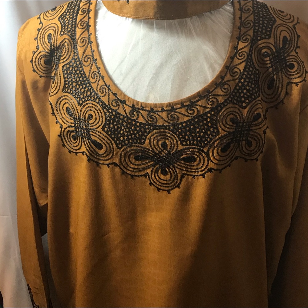 Long Sleeve Embroidered Shirt Set